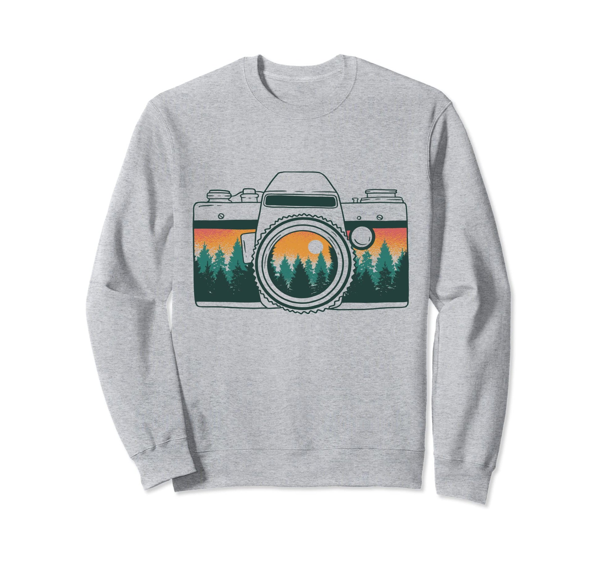 Photographer Camera Trees Nature Sweatshirt - Fun Novelty Design Unisex - T-Shirt, Sweatshirt, Hoodie