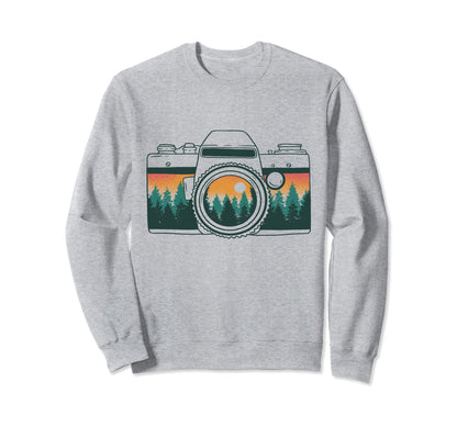Photographer Camera Trees Nature Sweatshirt - Fun Novelty Design Unisex - T-Shirt, Sweatshirt, Hoodie