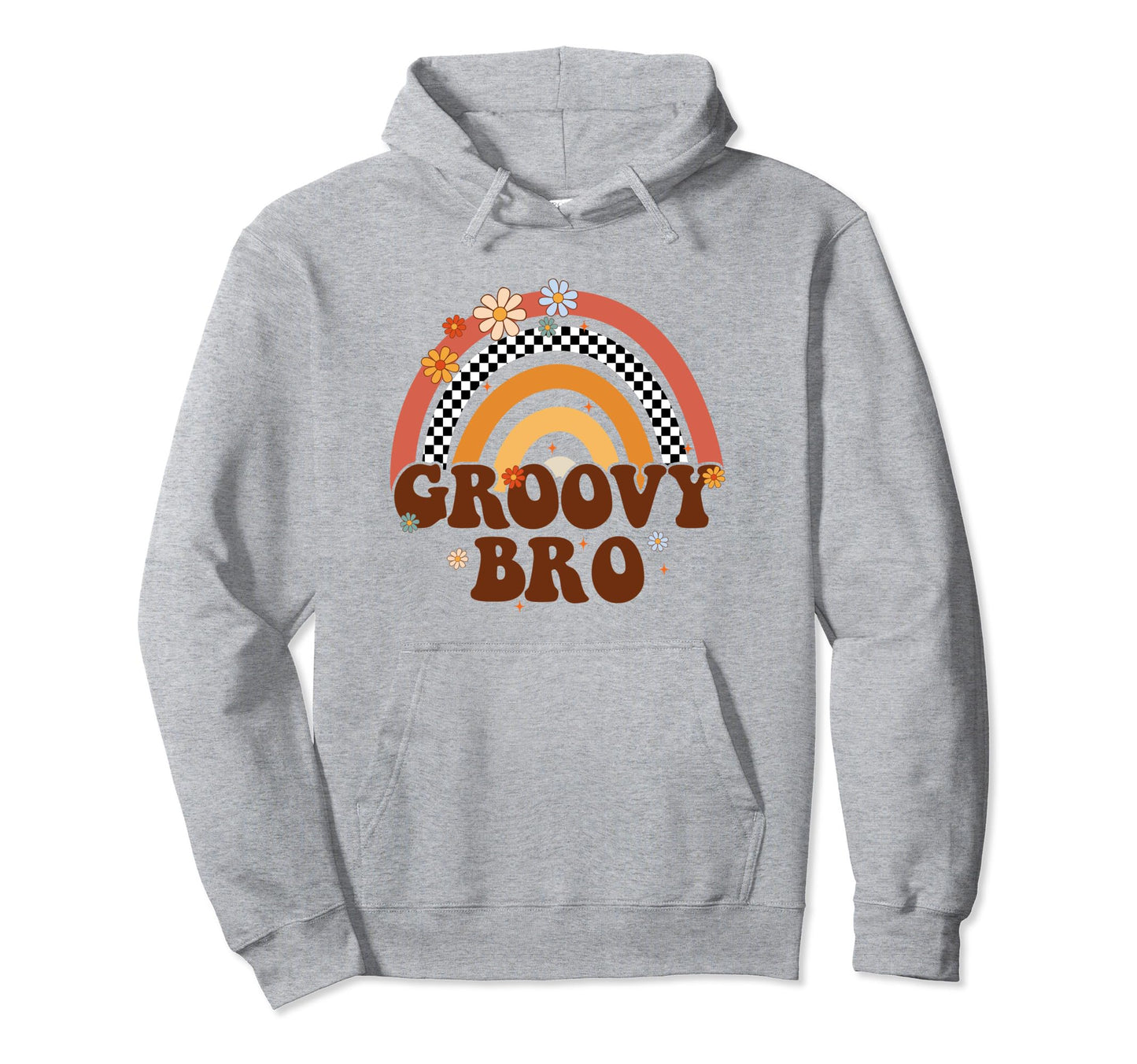 Groovy Bro Matching Family Rainbow 1St Hoodie - Custom Art Print Unisex - T-Shirt, Sweatshirt, Hoodie
