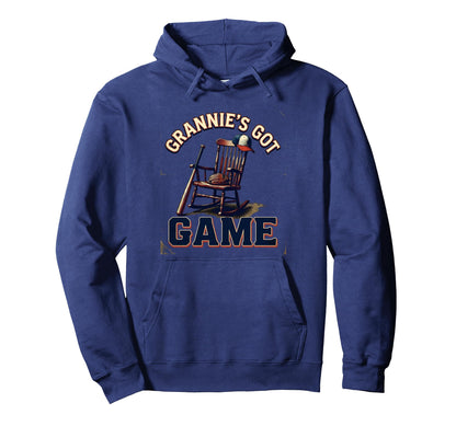 Grannies Got Game Baseball Grandma Hoodie - Casual Everyday Wear Men Women - T-Shirt, Sweatshirt, Hoodie