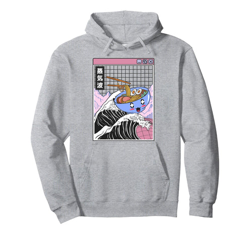 Happy Ramen Bowl Kanagawa Wave Digital Anime Hoodie - Graphic Print Unisex - T-Shirt, Sweatshirt, Hoodie