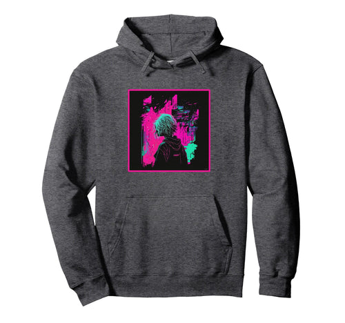 Vaperwave Aesthetic Glitch Anime Hoodie - Streetwear Style for Adults - T-Shirt, Sweatshirt, Hoodie