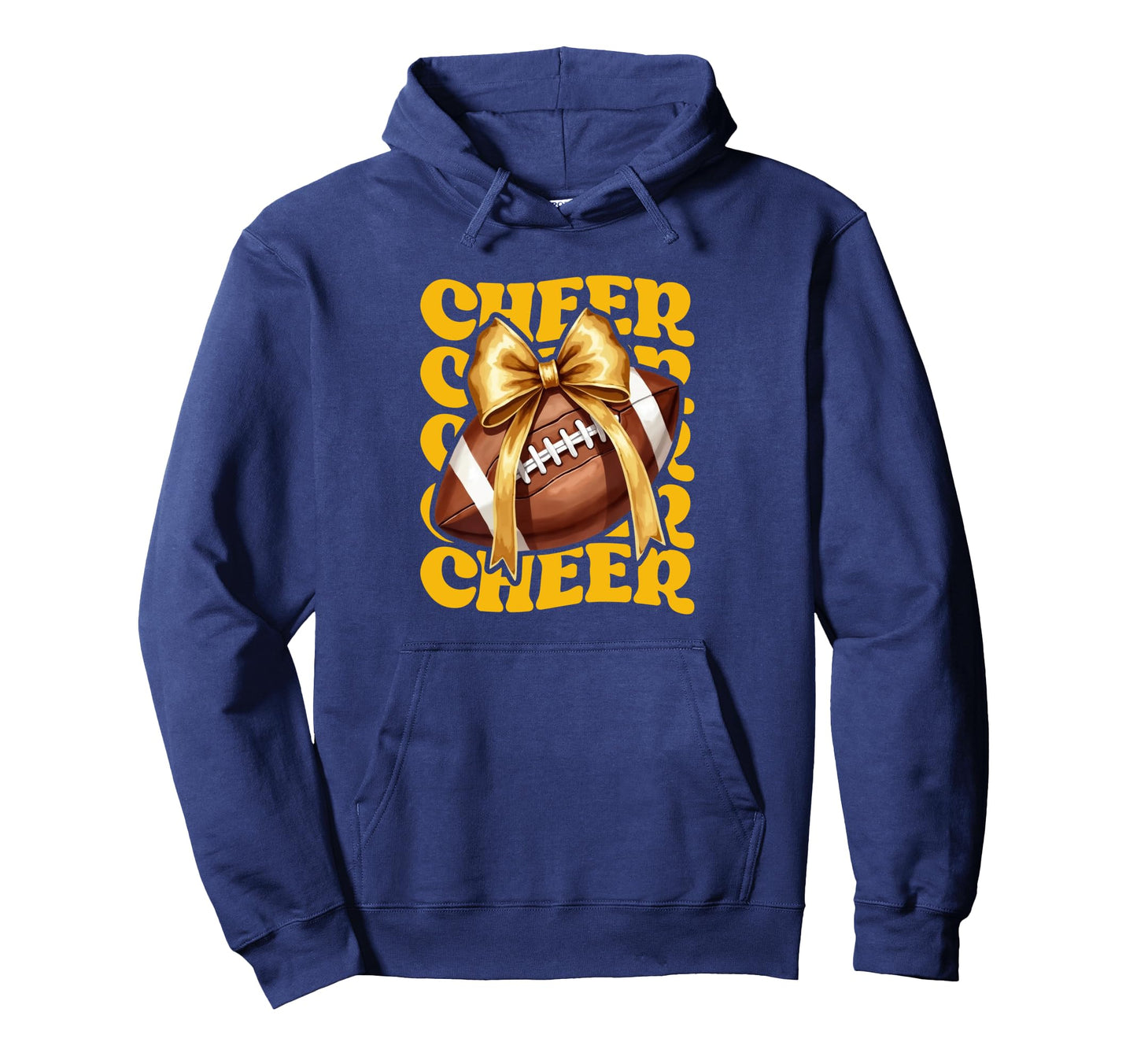 Game Day Yellow Cheerleader Mom Hoodie - Casual Everyday Wear Men Women - T-Shirt, Sweatshirt, Hoodie