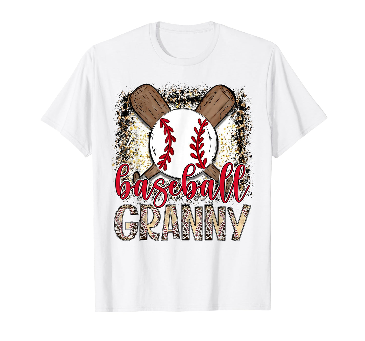 Baseball Granny Leopard Proud Ball Granny T-Shirt - Graphic Print Unisex - T-Shirt, Sweatshirt, Hoodie