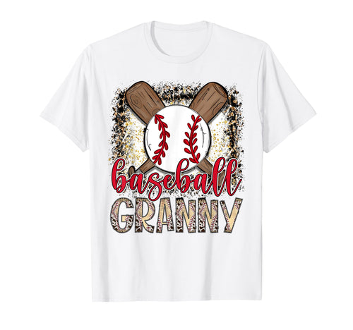 Baseball Granny Leopard Proud Ball Granny T-Shirt - Graphic Print Unisex - T-Shirt, Sweatshirt, Hoodie