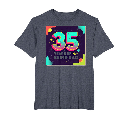 35Th Birthday Gift Rad 80S T-Shirt - Minimalist Print for Adults - T-Shirt, Sweatshirt, Hoodie
