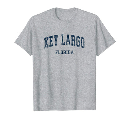 Key Largo Florida Fl Varsity Sports Navy T-Shirt - Graphic Print Unisex - T-Shirt, Sweatshirt, Hoodie