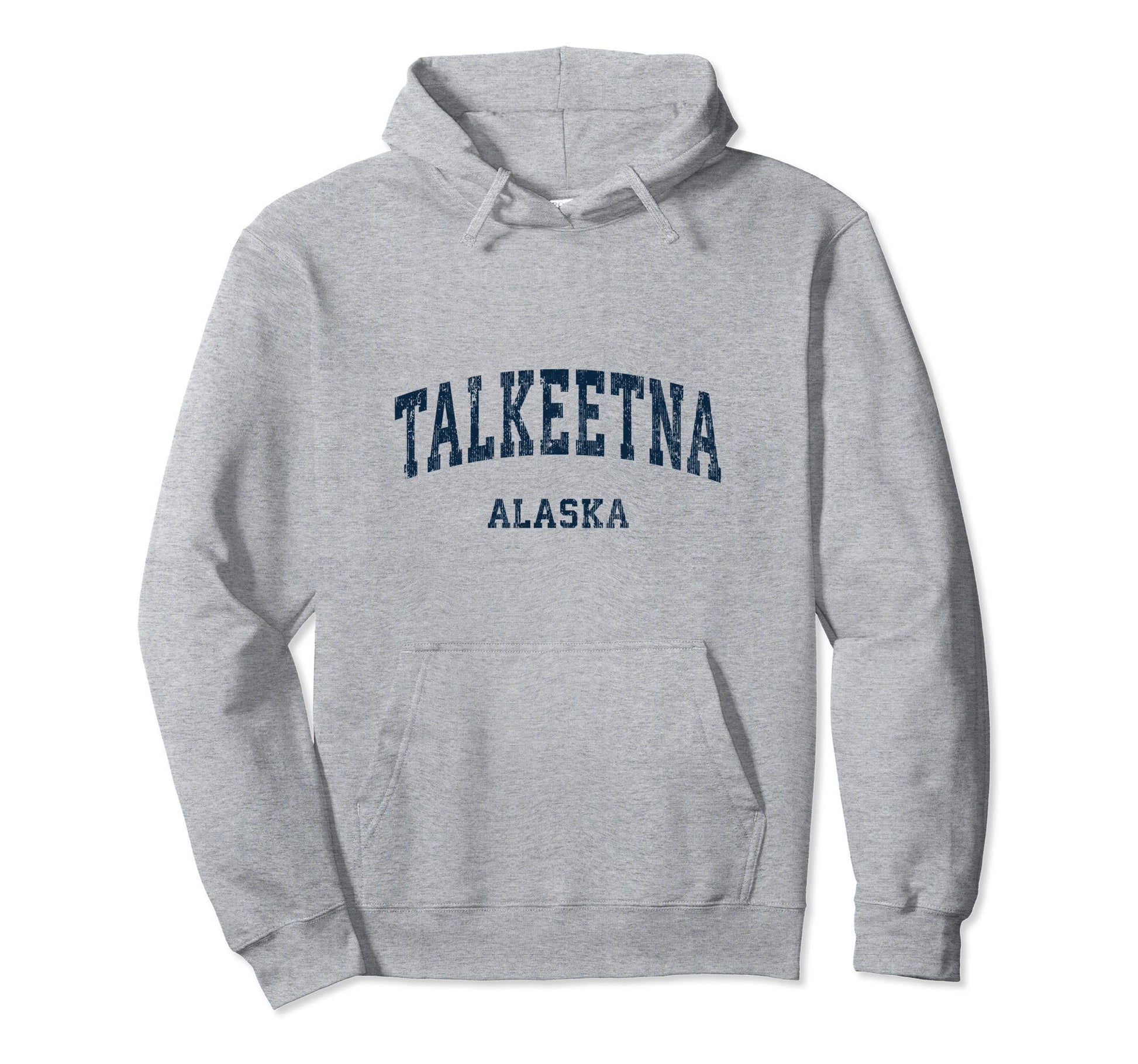 Talkeetna Alaska Ak Varsity Sports Navy Hoodie - Custom Art Print Unisex - T-Shirt, Sweatshirt, Hoodie