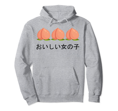 Kawaii Peach Japanese Aesthetic 90S Anime Hoodie - Novelty Apparel Unisex - T-Shirt, Sweatshirt, Hoodie