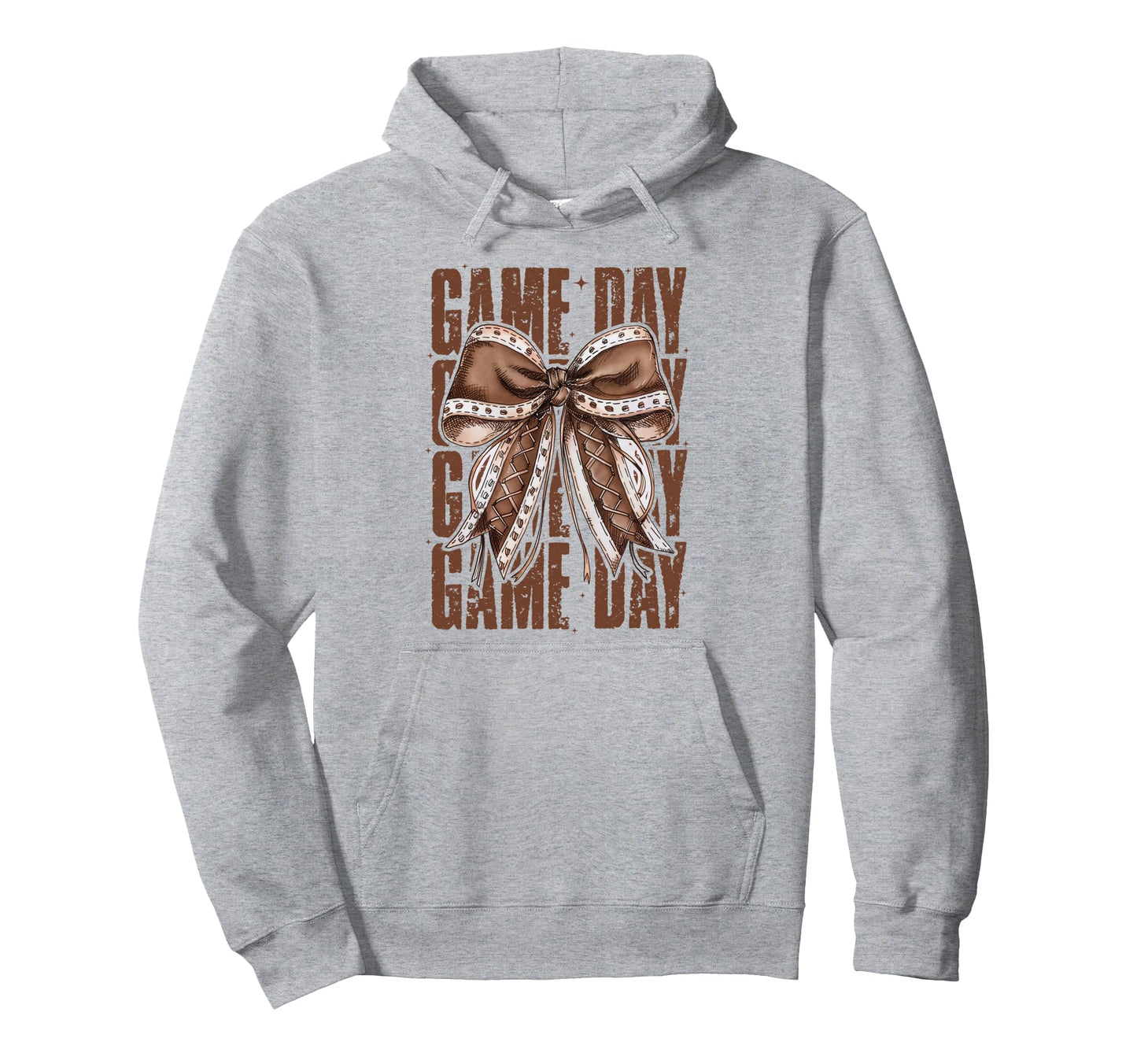 Game Day Football Bow Fall Coquette Bow Hoodie - Minimalist Print Unisex - T-Shirt, Sweatshirt, Hoodie