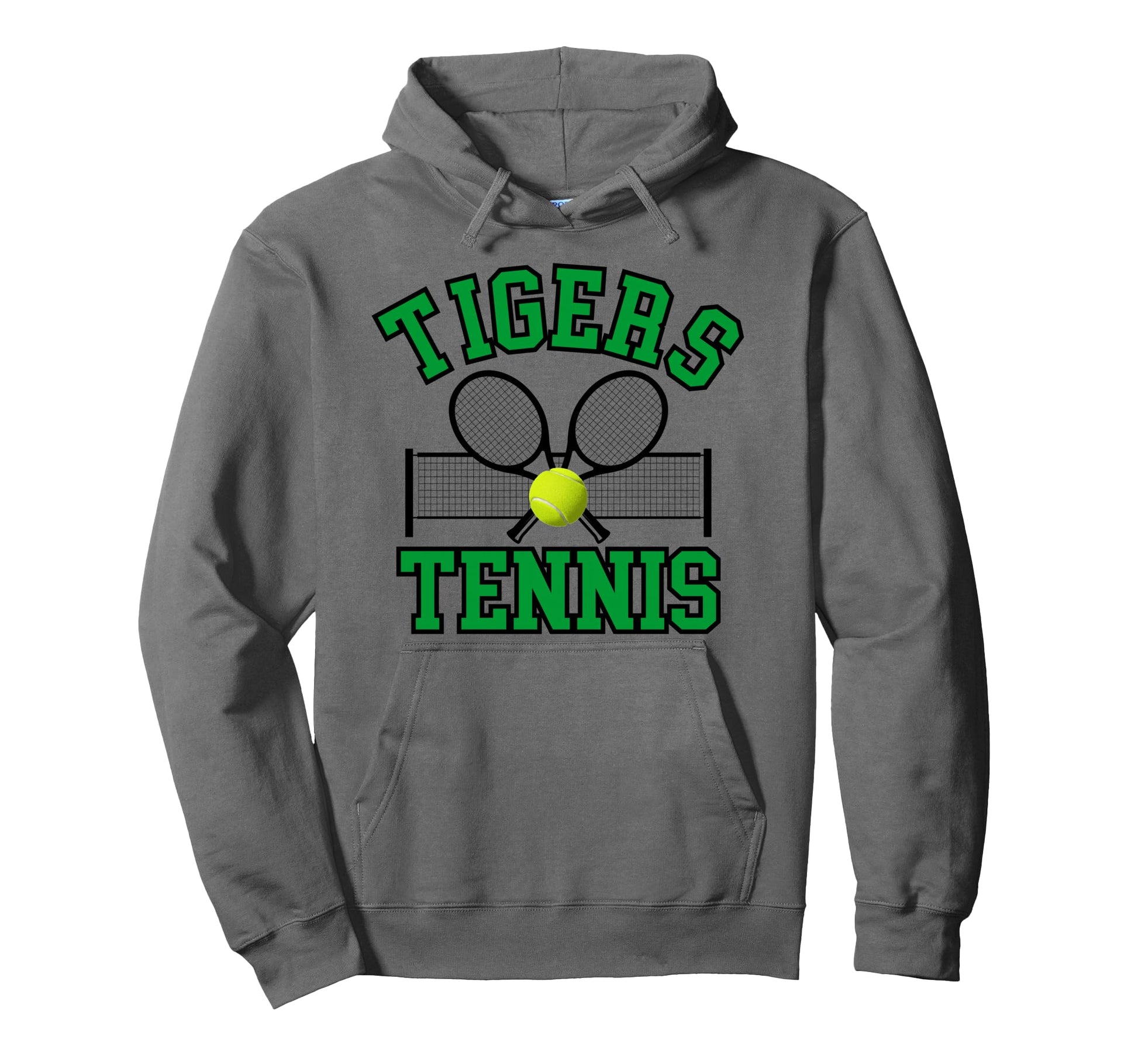 Tigers Tennis Mom Game Day Sports Hoodie - Fun Novelty Design for Adults - T-Shirt, Sweatshirt, Hoodie