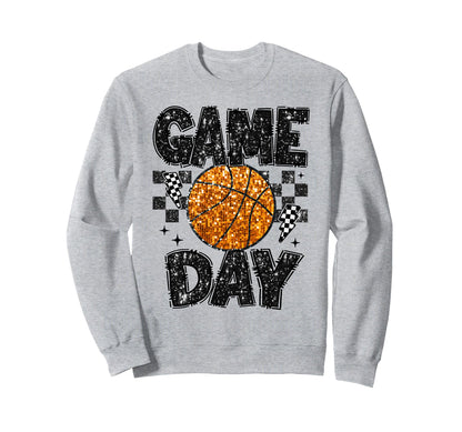Game Day Basketball Life Mama Sweatshirt - Aesthetic Graphic for Adults - T-Shirt, Sweatshirt, Hoodie