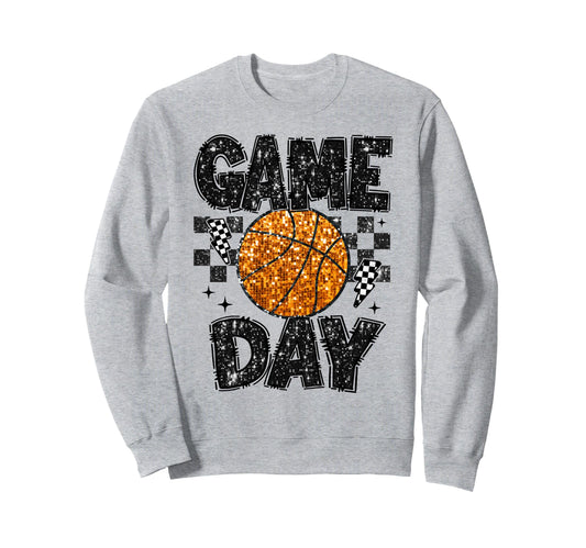 Game Day Basketball Life Mama Sweatshirt - Aesthetic Graphic for Adults - T-Shirt, Sweatshirt, Hoodie