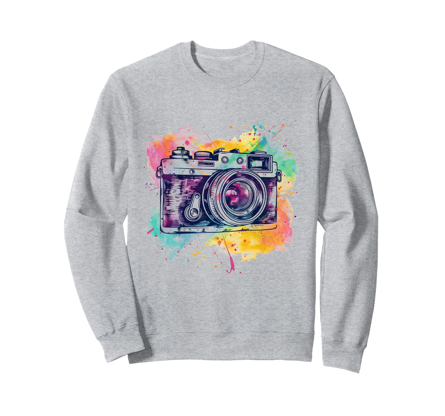 Photographer Camera Watercolor Sweatshirt - Novelty Apparel for Adults - T-Shirt, Sweatshirt, Hoodie