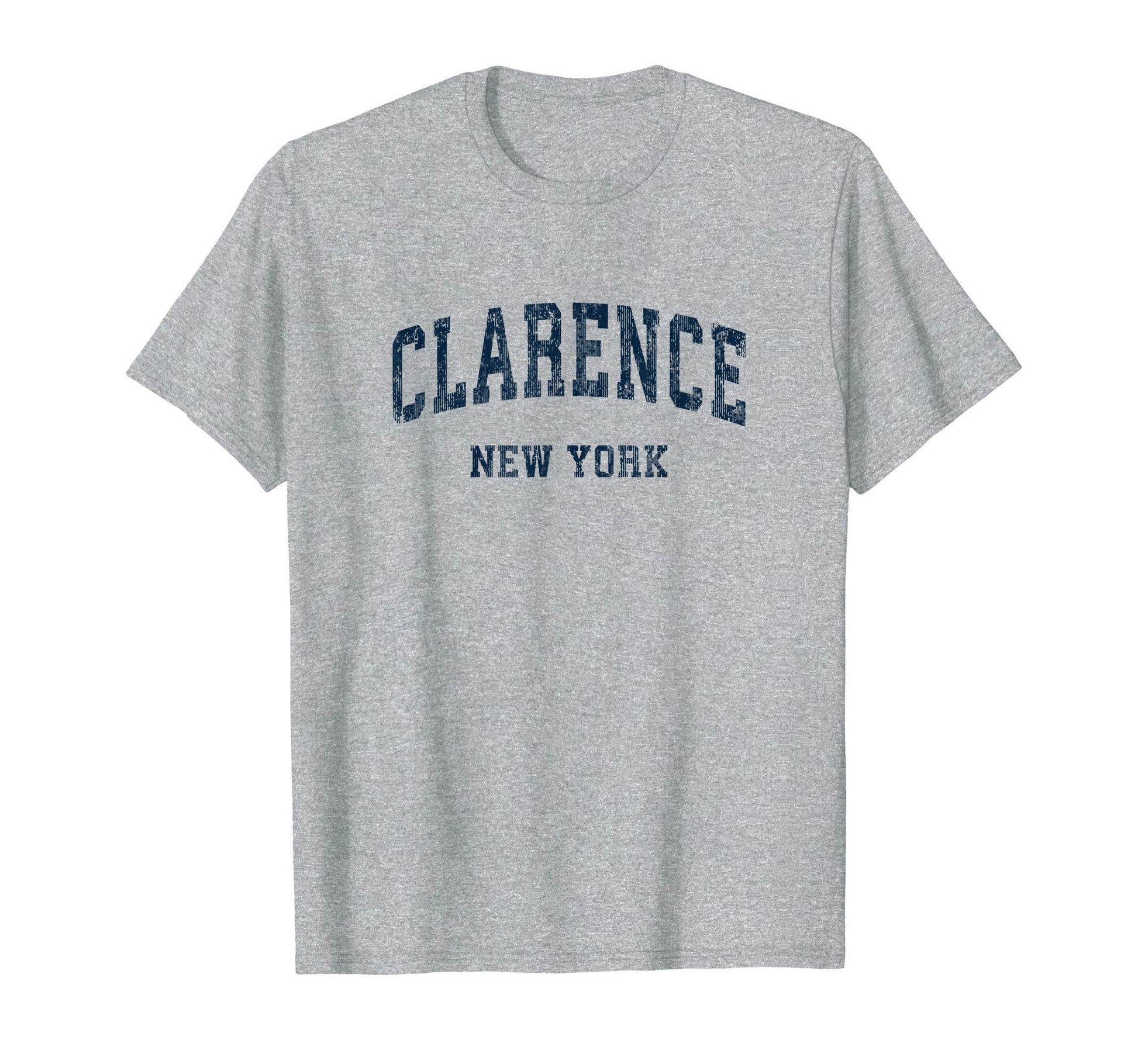 Clarence New York Ny Varsity Sports Navy T-Shirt - Minimalist Print Unisex - T-Shirt, Sweatshirt, Hoodie