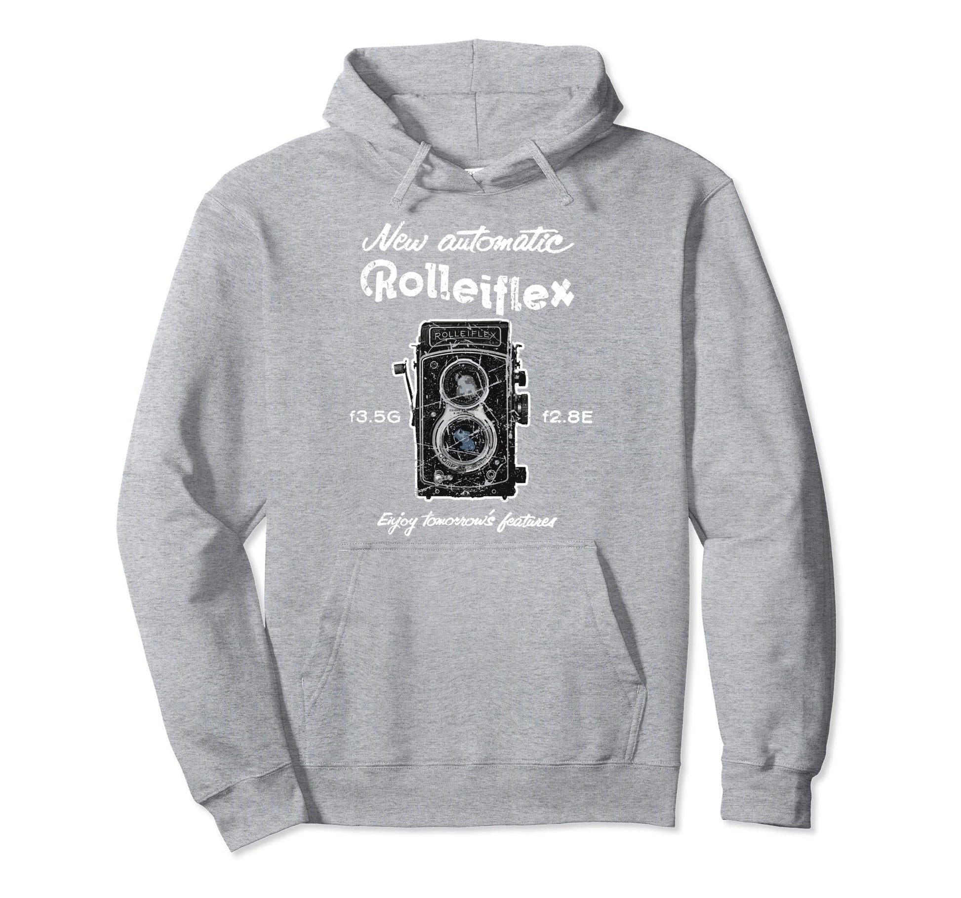 Old Rolleiflex Camera Distressed Hoodie - Trendy Graphic Men Women - T-Shirt, Sweatshirt, Hoodie