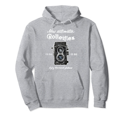 Old Rolleiflex Camera Distressed Hoodie - Trendy Graphic Men Women - T-Shirt, Sweatshirt, Hoodie