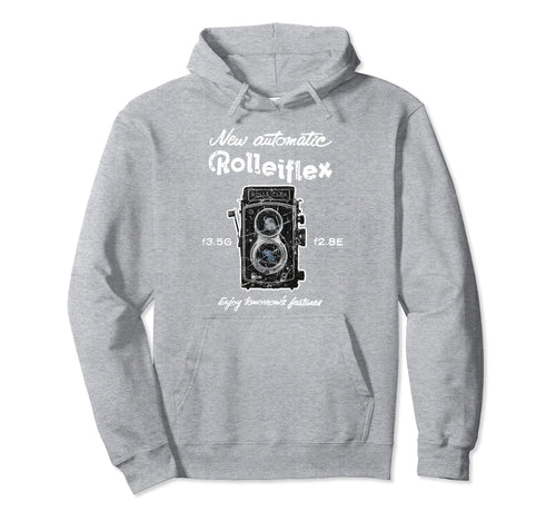 Old Rolleiflex Camera Distressed Hoodie - Trendy Graphic Men Women - T-Shirt, Sweatshirt, Hoodie