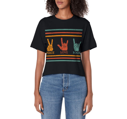 Peace Love Rock Concert Band Gift Hoodie - Casual Everyday Wear Men Women - T-Shirt, Sweatshirt, Hoodie