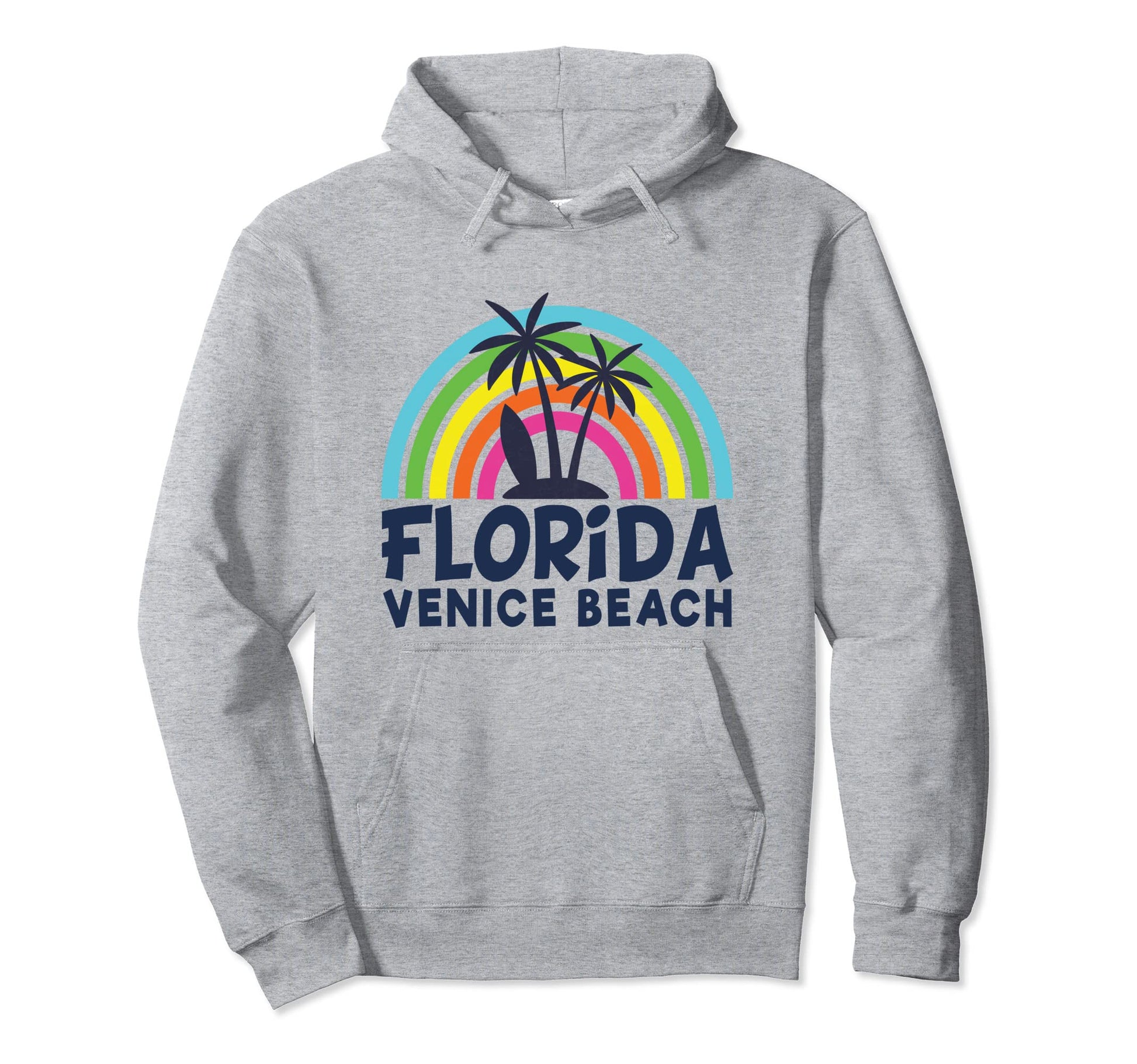 Rainbow Original Venice Florida Hoodie - Fun Novelty Design for Adults - T-Shirt, Sweatshirt, Hoodie