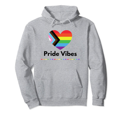 Pride Vibes Groovy Rainbow Progress Lgbt Hoodie - Trendy Graphic Men Women - T-Shirt, Sweatshirt, Hoodie