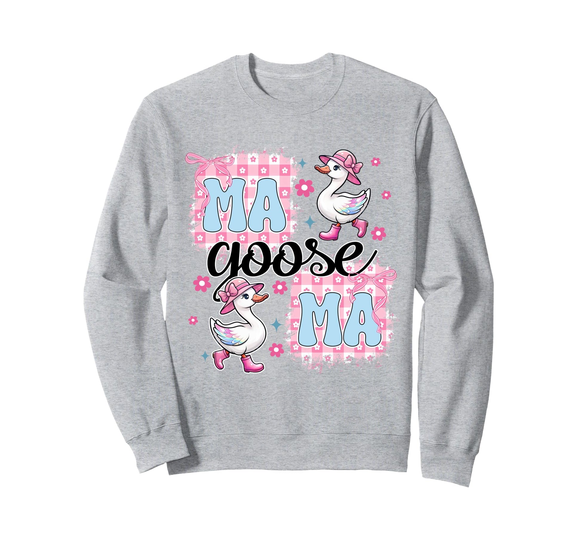 Boho Mama Goose Goose Bow Mom Mothers Sweatshirt - Custom Art Print Unisex - T-Shirt, Sweatshirt, Hoodie