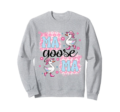 Boho Mama Goose Goose Bow Mom Mothers Sweatshirt - Custom Art Print Unisex - T-Shirt, Sweatshirt, Hoodie
