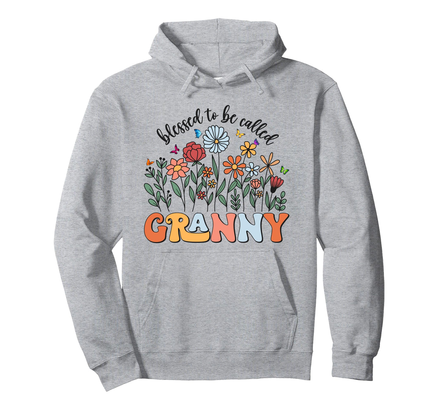 Blessed To Be Called Granny Wildflower Hoodie - Streetwear Style Unisex - T-Shirt, Sweatshirt, Hoodie