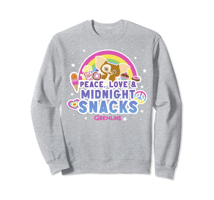 Gremlins Peace Love And Midnight Sweatshirt - Minimalist Print for Adults - T-Shirt, Sweatshirt, Hoodie