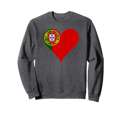 Sempre Portugal Heart Mom Country Sweatshirt - Graphic Print for Adults - T-Shirt, Sweatshirt, Hoodie