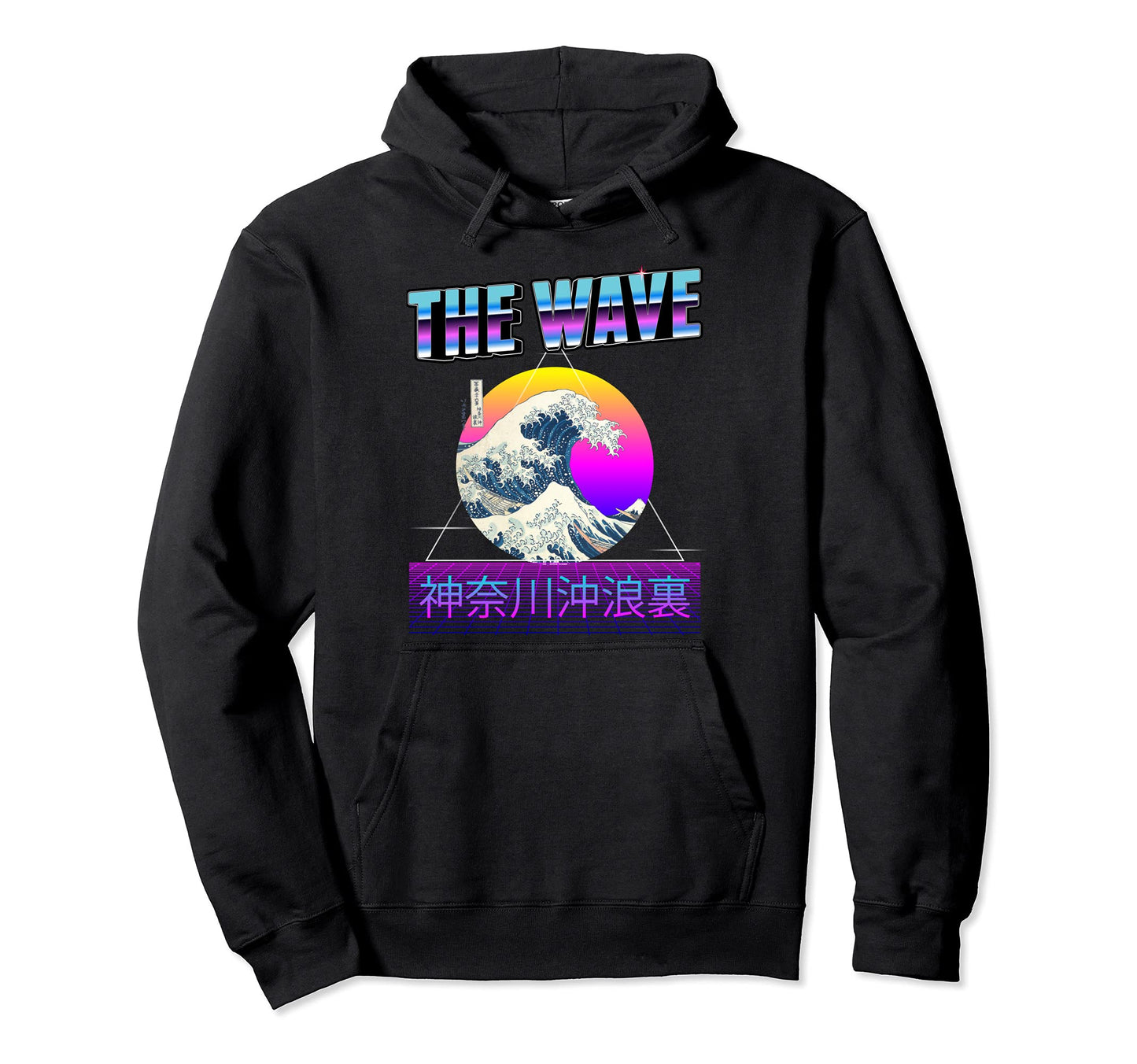 Great Wave Off Kanagawa Vaporwave Hoodie - Casual Everyday Wear Men Women - T-Shirt, Sweatshirt, Hoodie