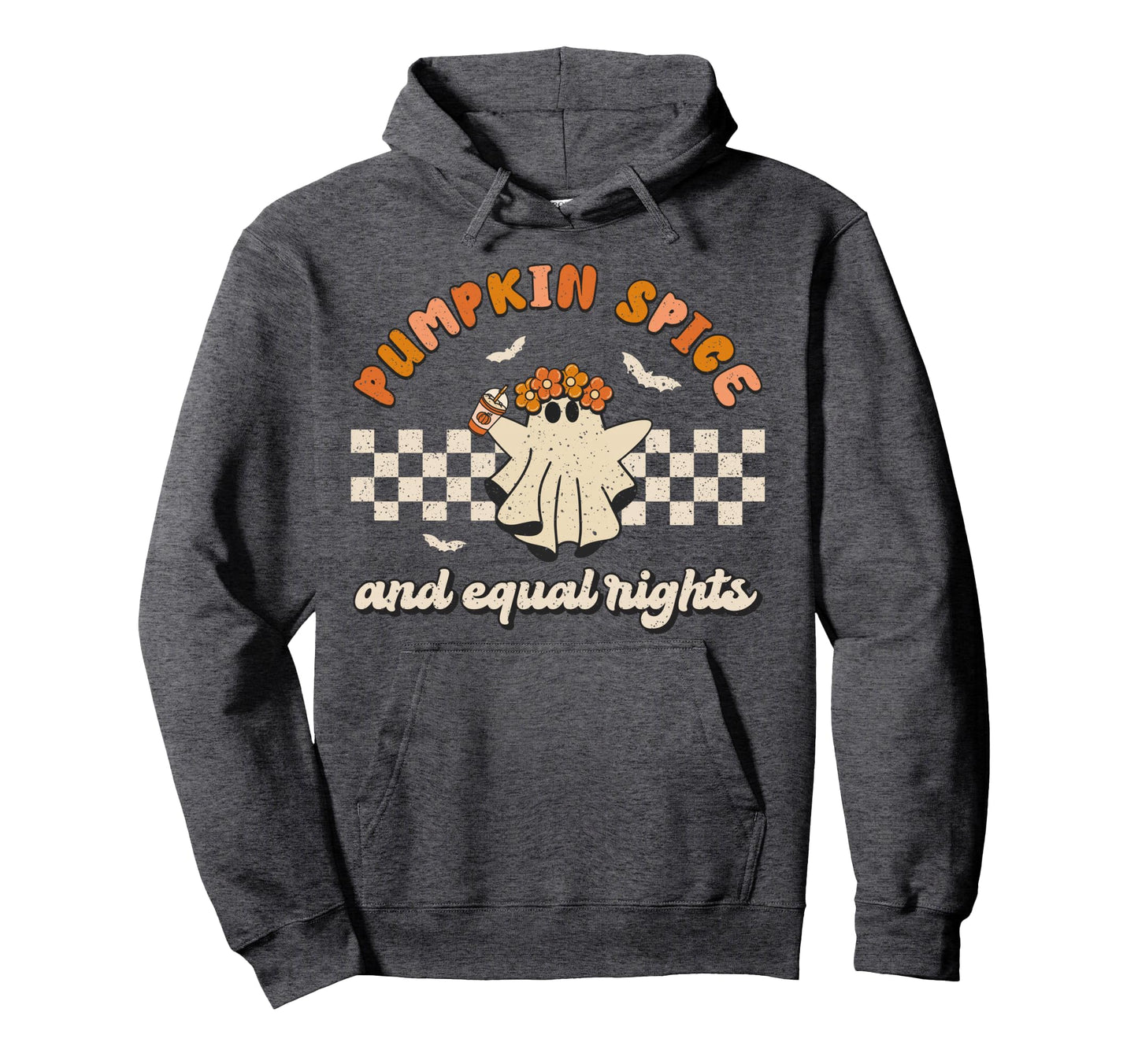 Pumpkin Spice Equal Rights Groovy Hoodie - Fun Novelty Design Men Women - T-Shirt, Sweatshirt, Hoodie