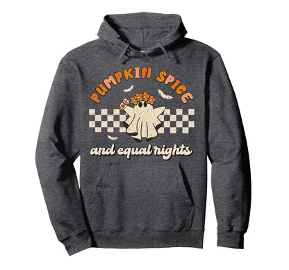 Pumpkin Spice Equal Rights Groovy Hoodie - Fun Novelty Design Men Women - T-Shirt, Sweatshirt, Hoodie