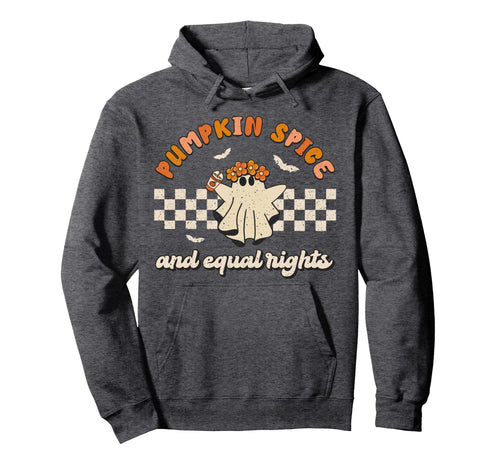 Pumpkin Spice Equal Rights Groovy Hoodie - Fun Novelty Design Men Women - T-Shirt, Sweatshirt, Hoodie
