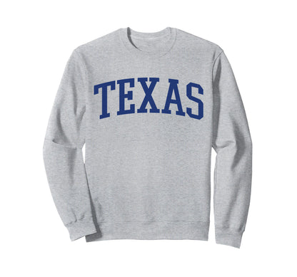 Varsity Grey Texas Sweatshirt - Aesthetic Graphic Men Women - T-Shirt, Sweatshirt, Hoodie