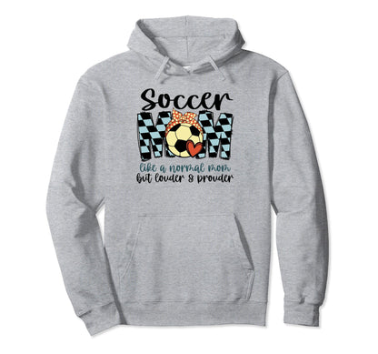 Soccer Mom Like Normal Mom Game Day Hoodie - Minimalist Print Men Women - T-Shirt, Sweatshirt, Hoodie