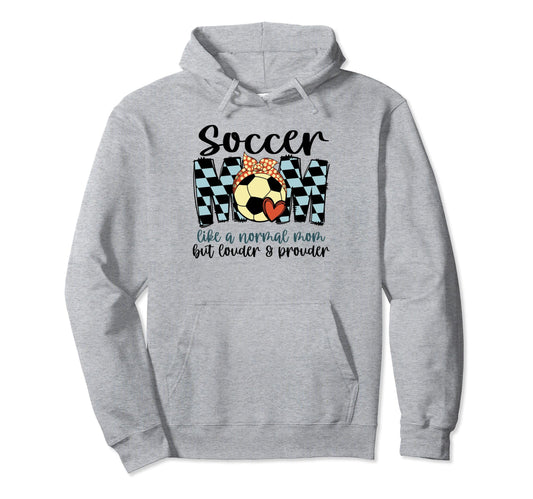 Soccer Mom Like Normal Mom Game Day Hoodie - Minimalist Print Men Women - T-Shirt, Sweatshirt, Hoodie