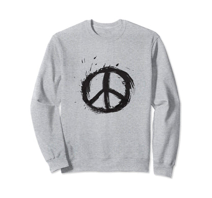 Peace Sign Paint Splatter Hippie Boho Sweatshirt - Streetwear Style Unisex - T-Shirt, Sweatshirt, Hoodie