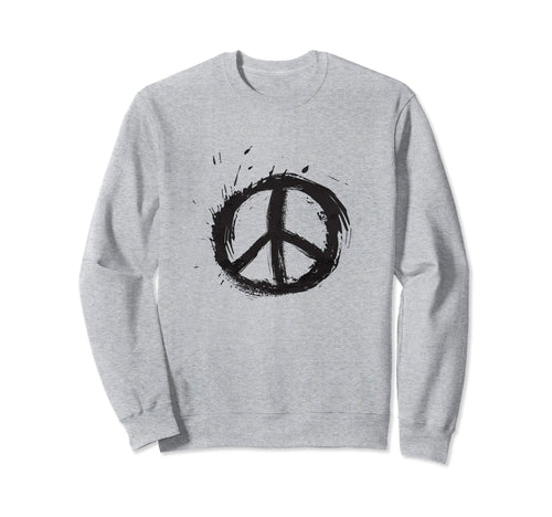 Peace Sign Paint Splatter Hippie Boho Sweatshirt - Streetwear Style Unisex - T-Shirt, Sweatshirt, Hoodie