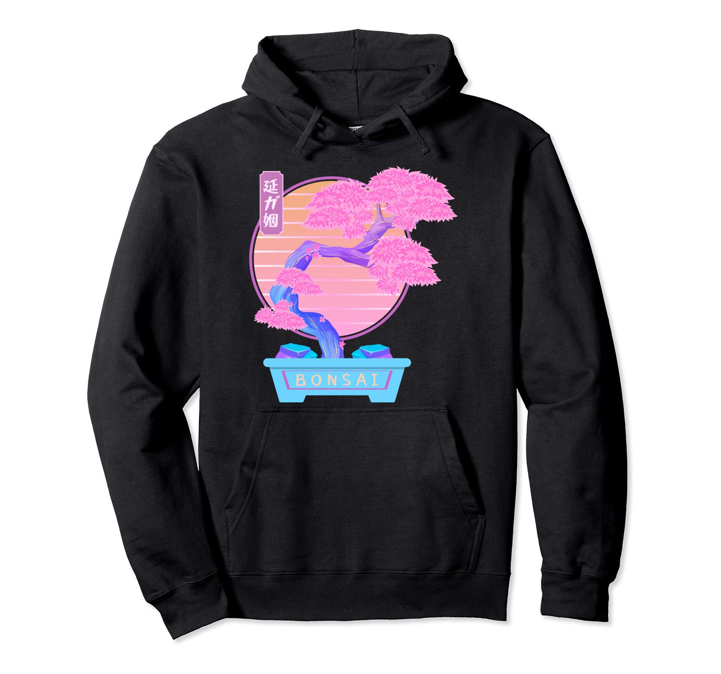 Bonsai Tree Aesthetic Vaporwave Hoodie - Casual Everyday Wear Unisex - T-Shirt, Sweatshirt, Hoodie