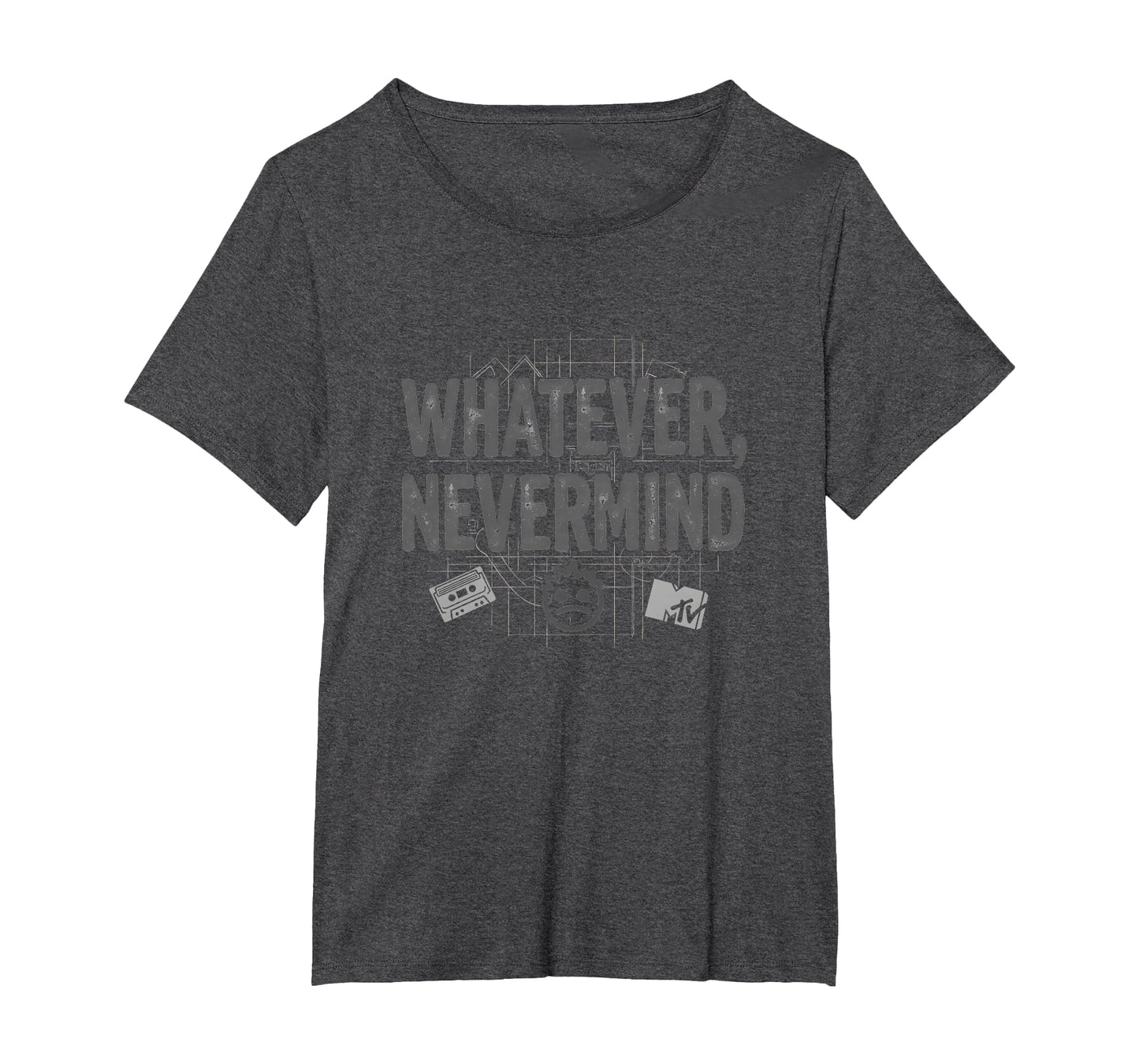 Whatever Nevermind Gen X Nostalgic 90S T-Shirt - Graphic Print for Adults - T-Shirt, Sweatshirt, Hoodie