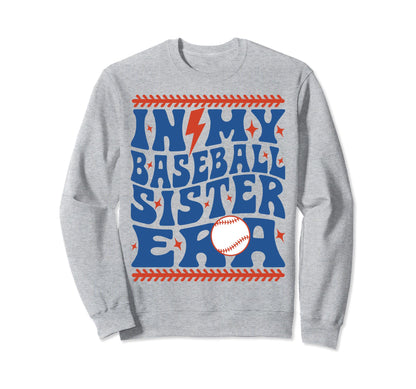 My Baseball Sister Era Groovy Sweatshirt - Novelty Apparel Men Women - T-Shirt, Sweatshirt, Hoodie