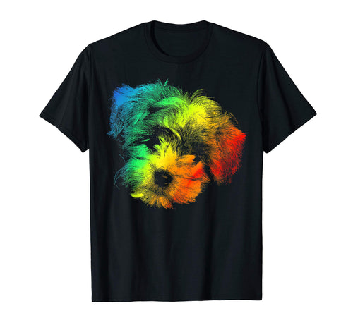 Shih Tzu Colorful Rainbow T-Shirt - Fun Novelty Design for Adults - T-Shirt, Sweatshirt, Hoodie