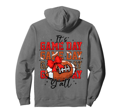 Football Lover Coquette Bow Game Day Fan Hoodie - Trendy Graphic Men Women - T-Shirt, Sweatshirt, Hoodie