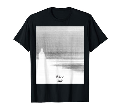 Sad Vaporwave Aesthetic Japanese Kanji T-Shirt - Graphic Print for Adults - T-Shirt, Sweatshirt, Hoodie