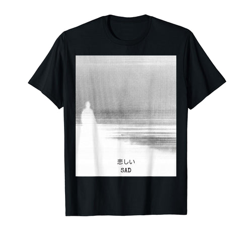 Sad Vaporwave Aesthetic Japanese Kanji T-Shirt - Graphic Print for Adults - T-Shirt, Sweatshirt, Hoodie