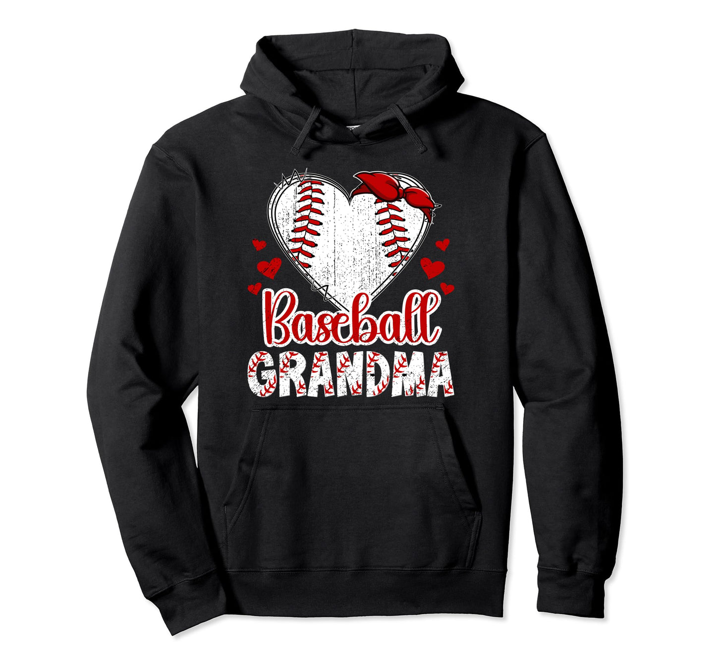 Baseball Grandma Leopard Grandma Baseball Hoodie - Graphic Print Men Women - T-Shirt, Sweatshirt, Hoodie
