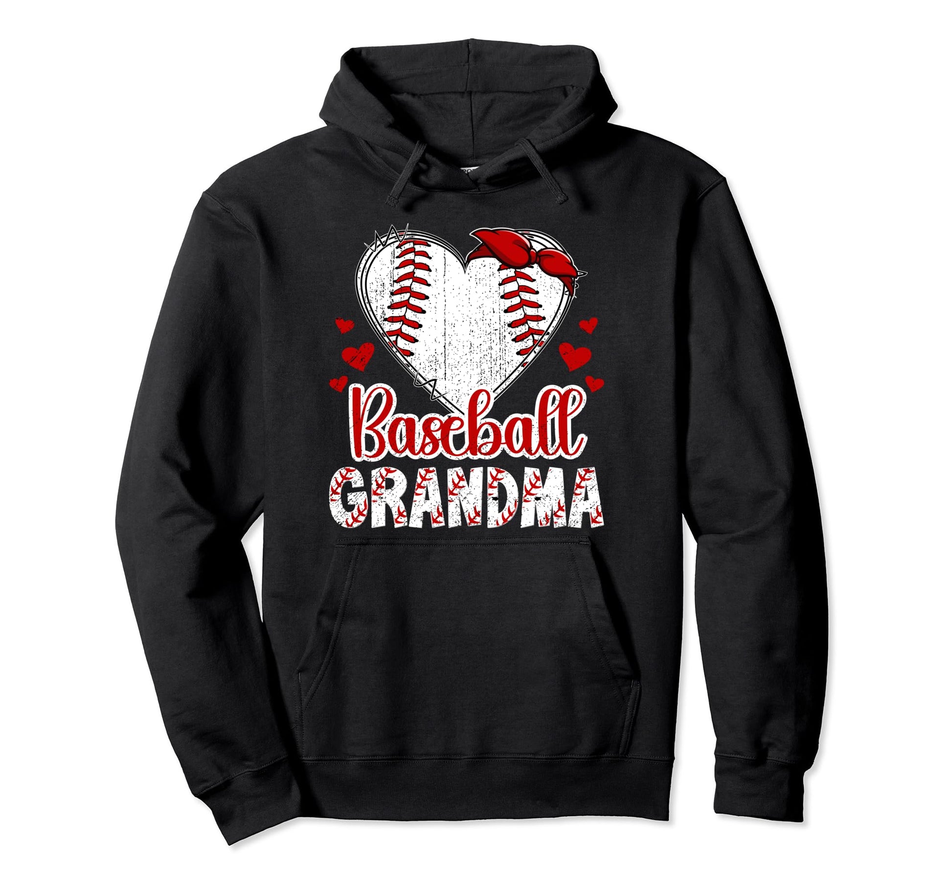 Baseball Grandma Leopard Grandma Baseball Hoodie - Graphic Print Men Women - T-Shirt, Sweatshirt, Hoodie