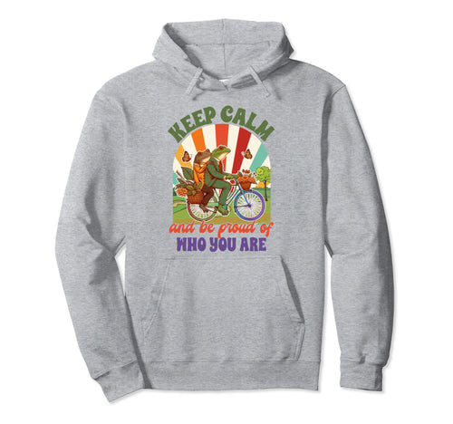 Gay Lgbt Frog Toad Keep Calm Be Proud Hoodie - Aesthetic Graphic Unisex - T-Shirt, Sweatshirt, Hoodie