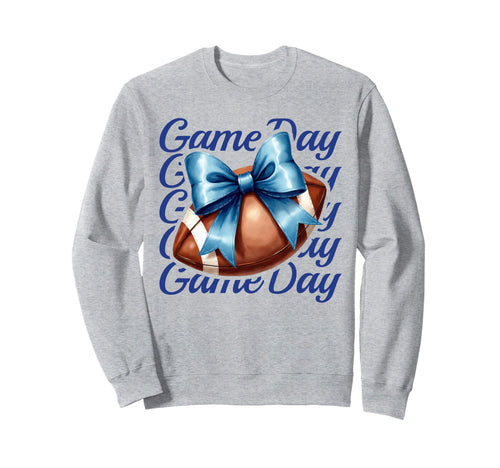 Cheer Fall Football Mom Blue Game Sweatshirt - Streetwear Style for Adults - T-Shirt, Sweatshirt, Hoodie